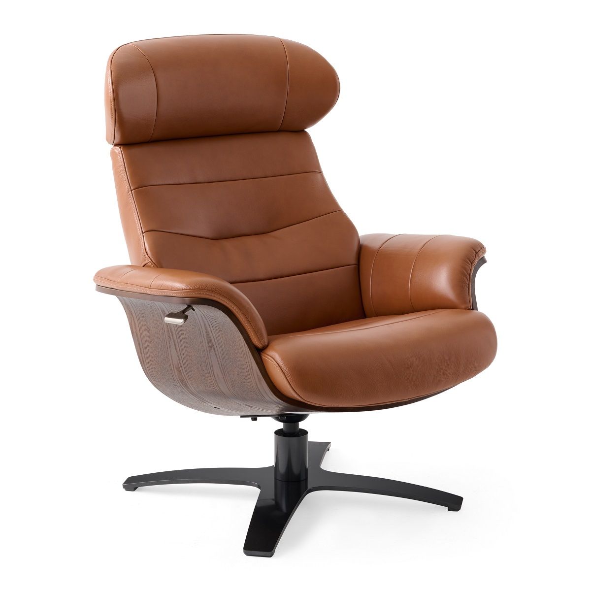 Camel leather oversized online chair