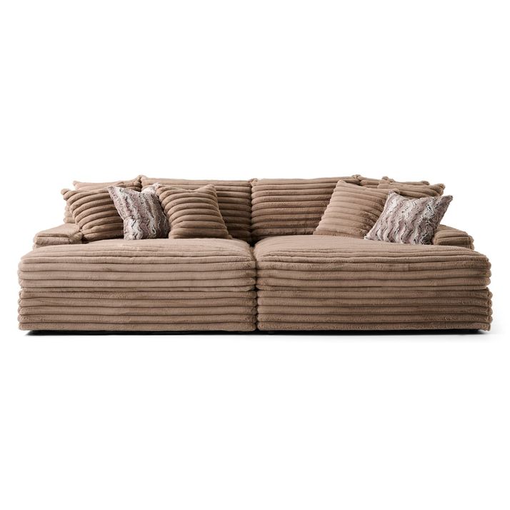 remix 2pc tobacco sectional sofa Grande 2pc Sectional