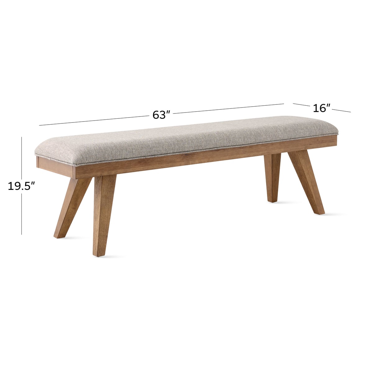 Oslo 63-inch Bench w/ Cushion - Thumbnail 5