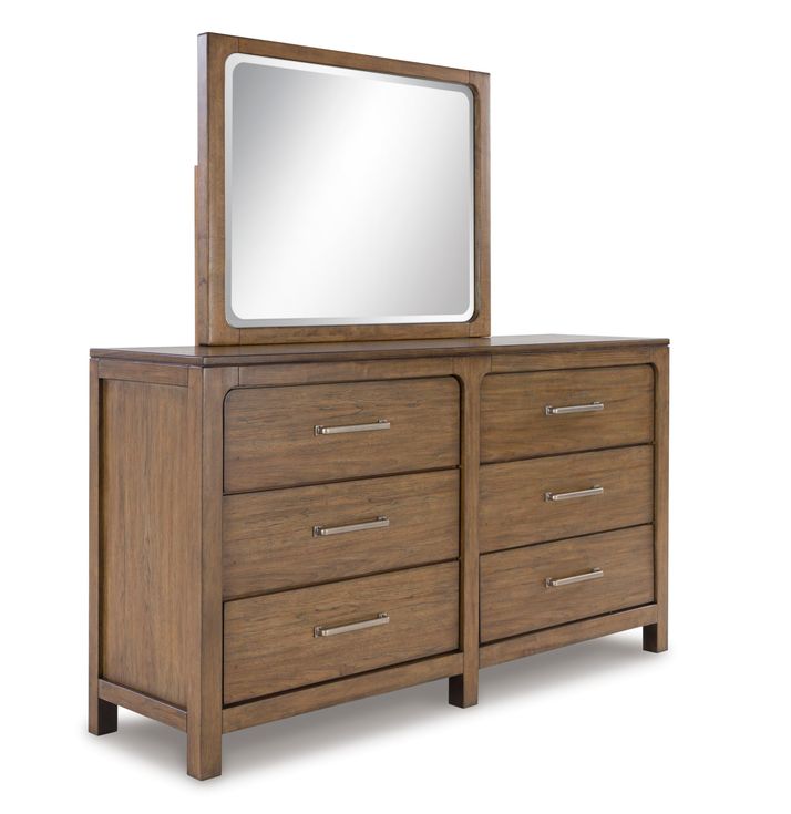 light brown dresser for bedroom Emily Solid Wood 7 Drawer Dresser Brown Maple / 60