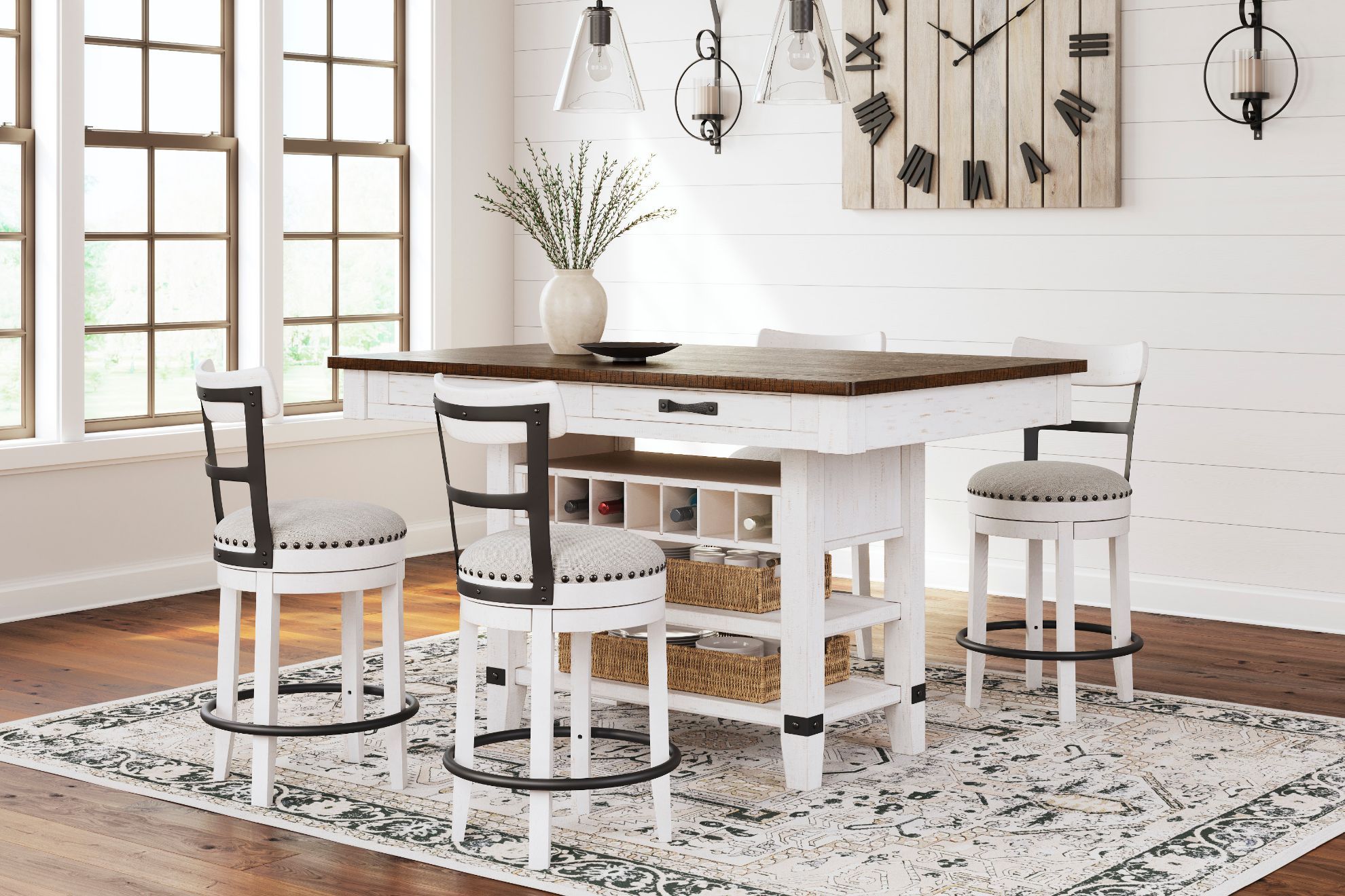 Valebeck 5pc Storage Counter Dining Set