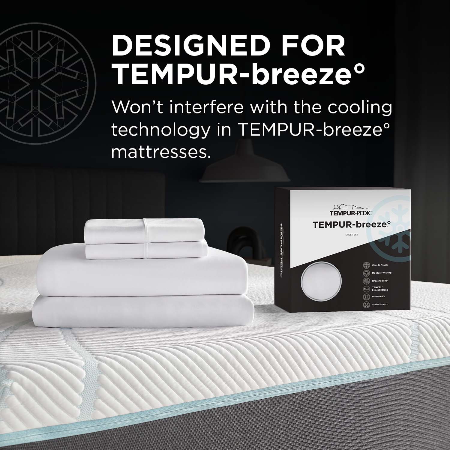 Tempur-Pedic Queen Breeze Sheets | The Furniture Mart