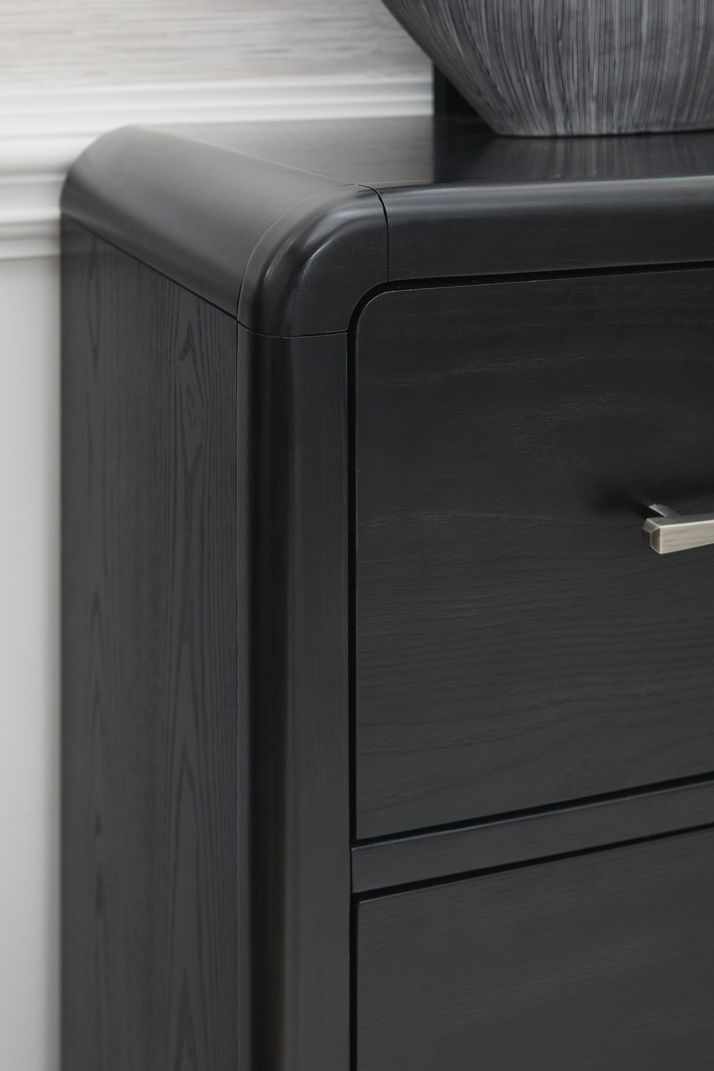 slim fit dress slacks Contemporary Design Black Dresser 1PC 6X Drawers Faux Leather Upholstery Plywood Engineered Wood Black Bedroom Contemporary,Modern Wood