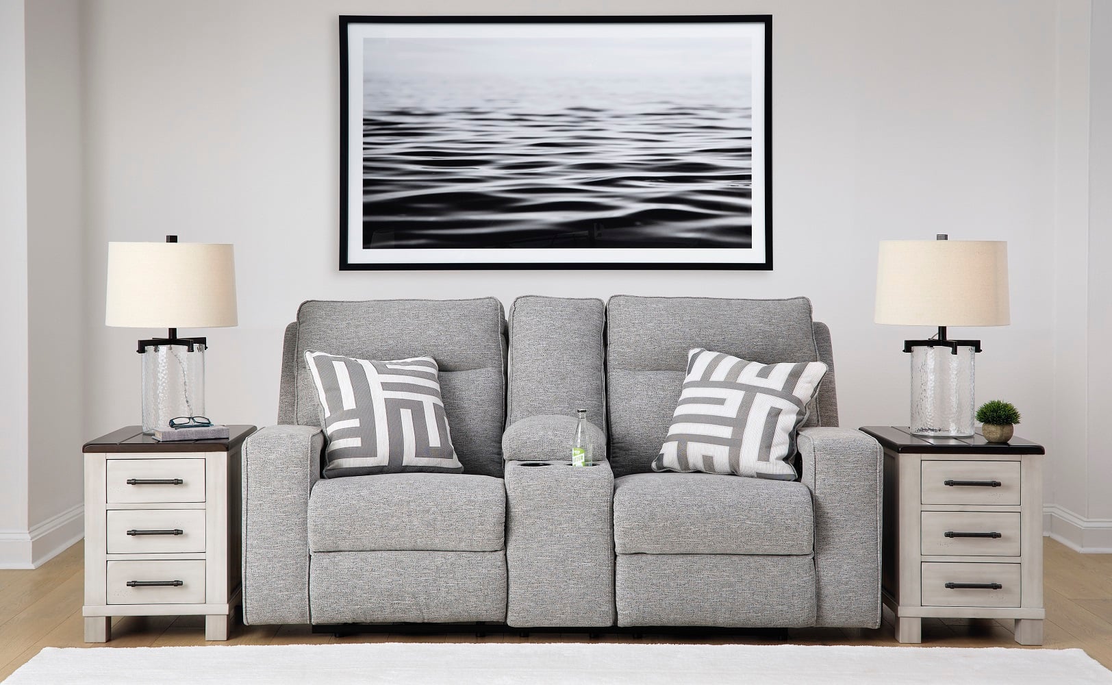 Biscoe Power Console Loveseat | The Furniture Mart
