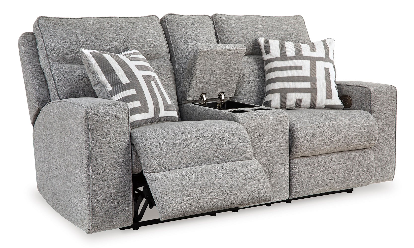 Biscoe Power Console Loveseat | The Furniture Mart