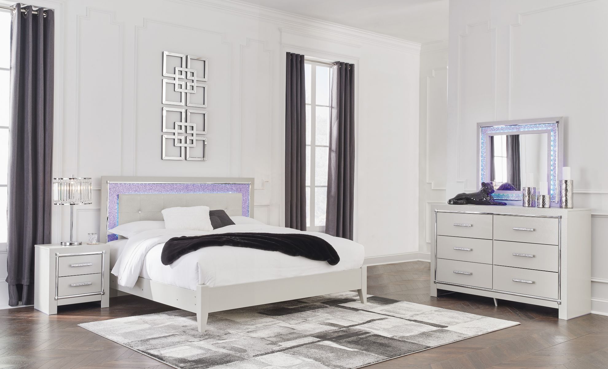 Zyniden Queen Bedroom Set | The Furniture Mart