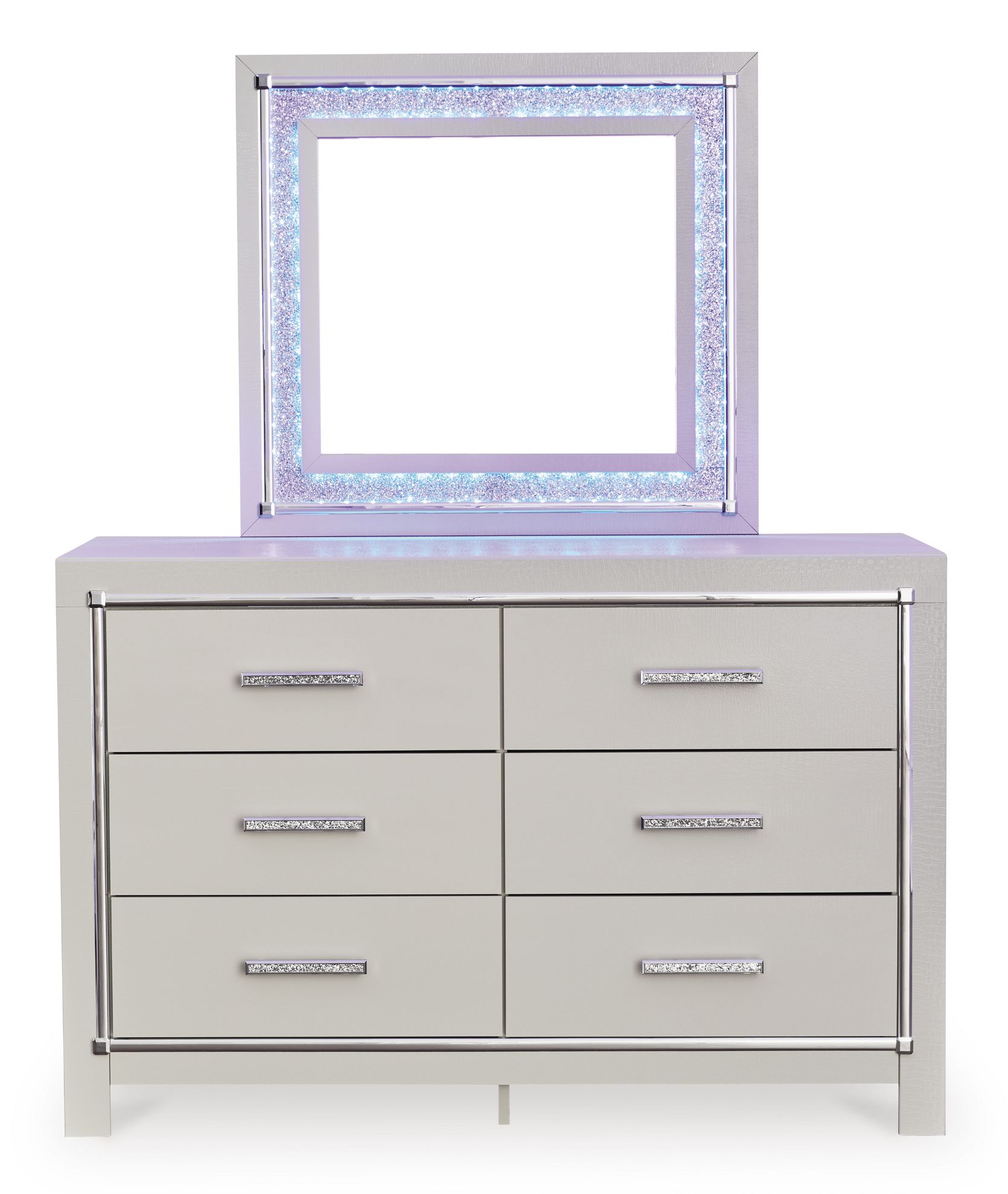 Purple and Silver Bedroom Dresser