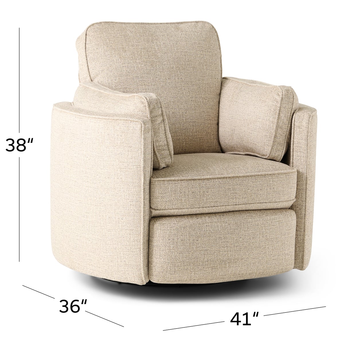 Luana Swivel Recliner | The Furniture Mart