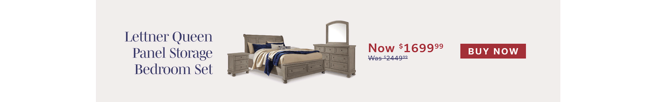 Online Weekly Deal | Lettner Queen/King Panel Storage Bedroom Set | NOW $1699 | Shop Now