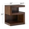 Picture of Modern Loft Brown S-Shape Nightstand