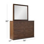 Picture of Modern Loft Brown Chesser and Mirror