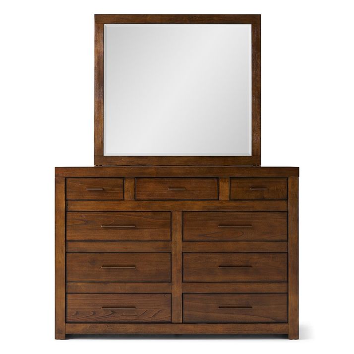 Picture of Modern Loft Brown Chesser and Mirror