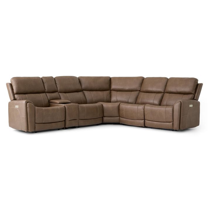 Picture of Cappuccino 6pc Power Sectional