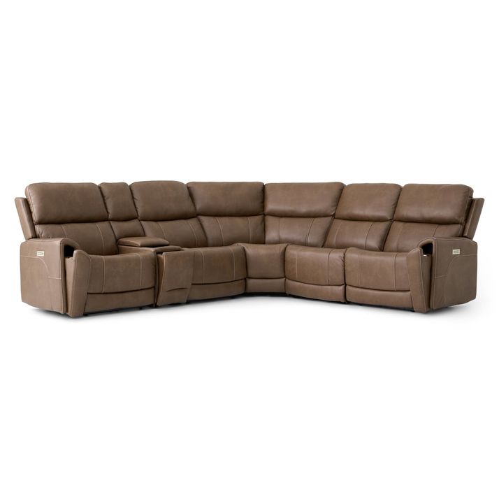Picture of Cappuccino 6pc Power Sectional