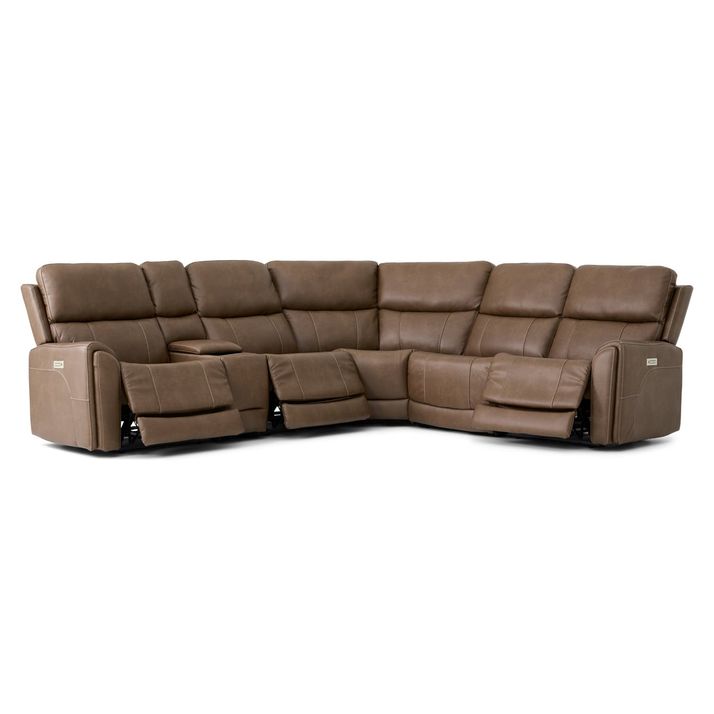 Picture of Cappuccino 6pc Power Sectional