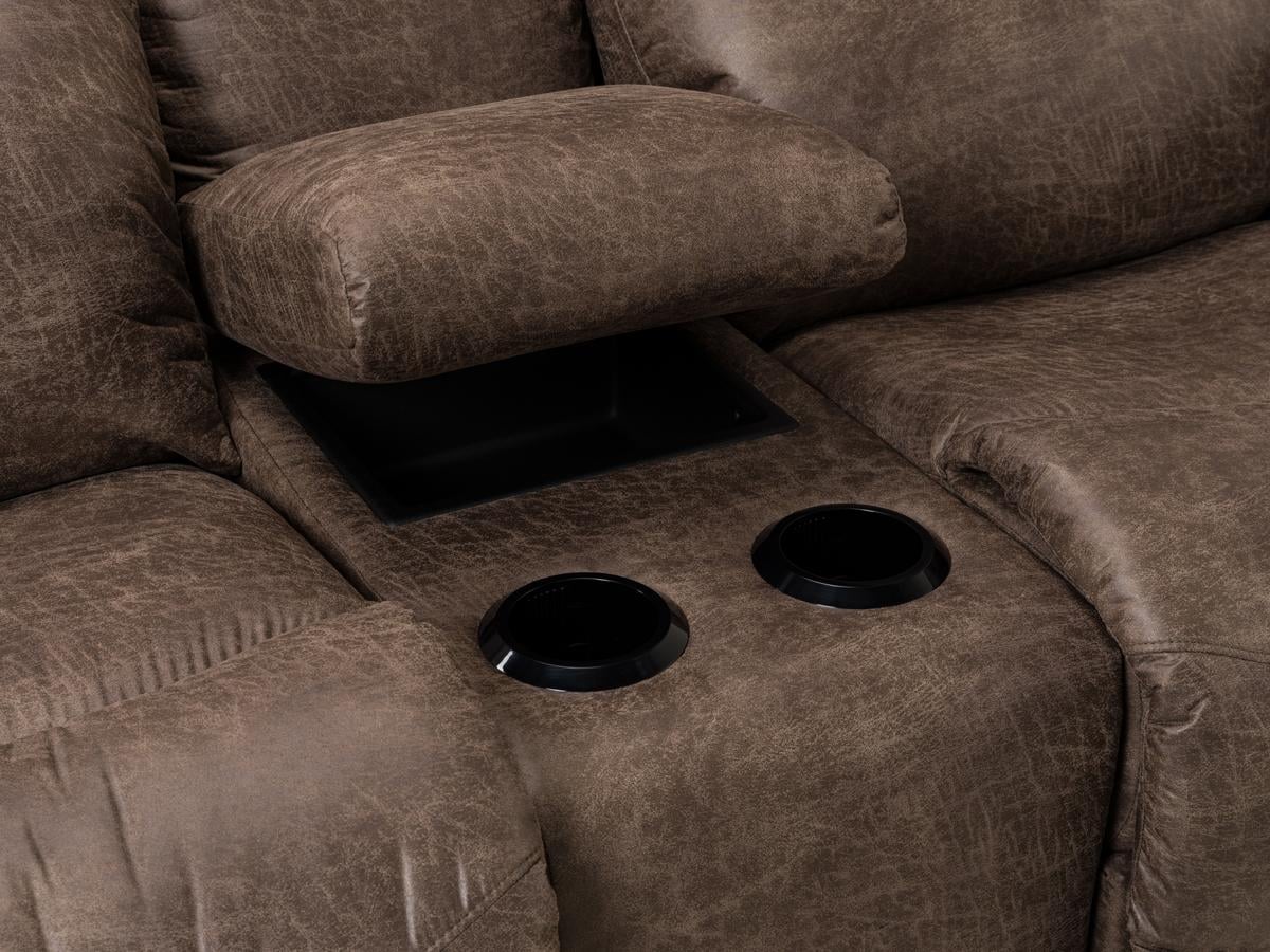 James Reclining Console Loveseat | The Furniture Mart