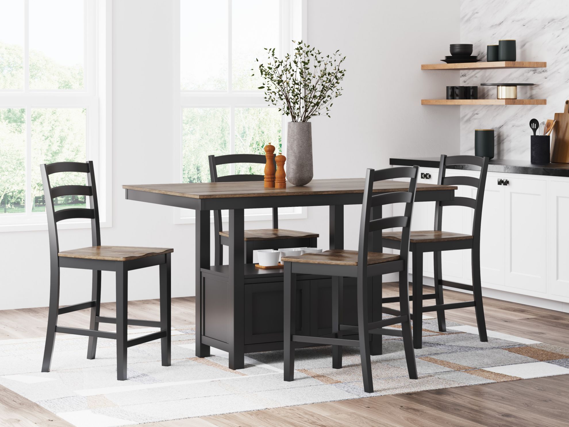 Wildenauer 5pc Counter Dining Set