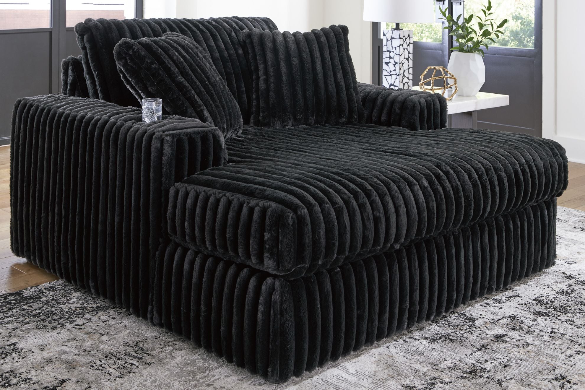 Midnight Madness Oversized Chaise | The Furniture Mart