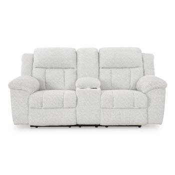 A picture of Frohn Reclining Console Loveseat.