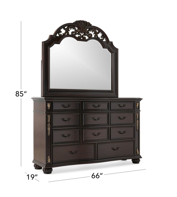 Maximus Dresser and Mirror | The Furniture Mart