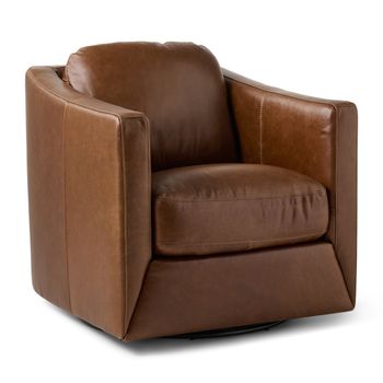 A picture of Old Saddle Swivel Chair.