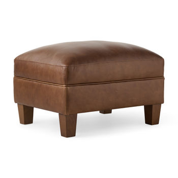A picture of Old Saddle Ottoman.