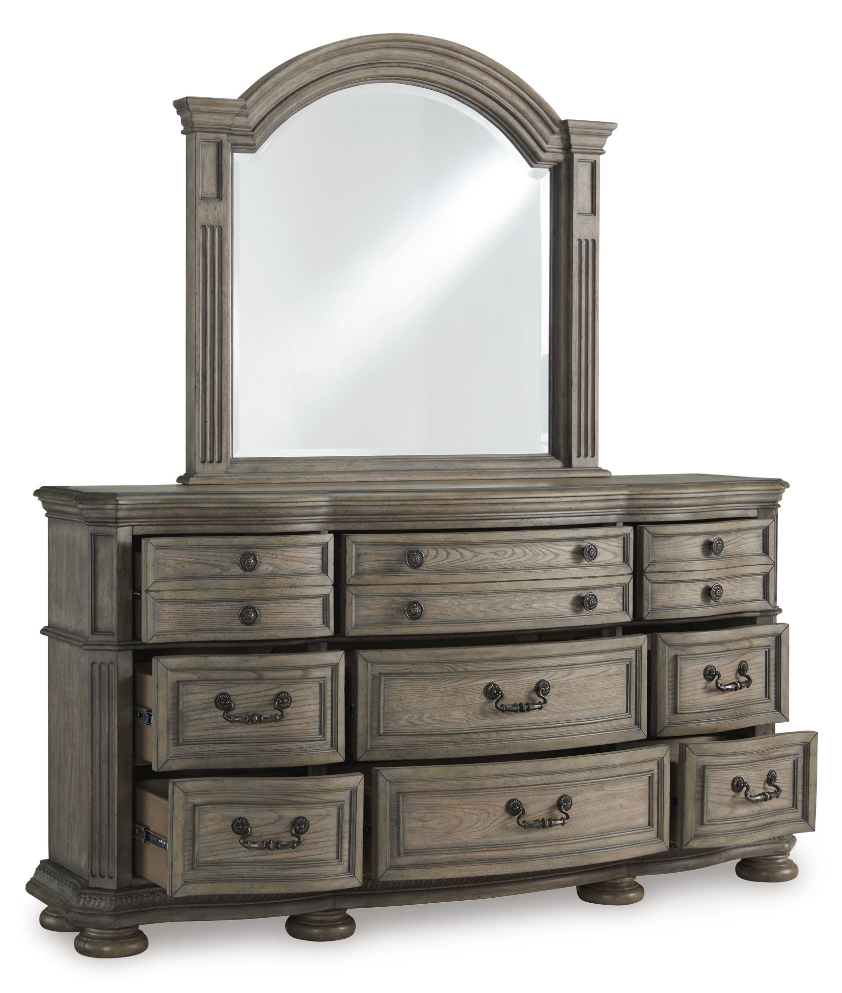 dresser with mirror grey Lexorne Dresser and Mirror main image 1