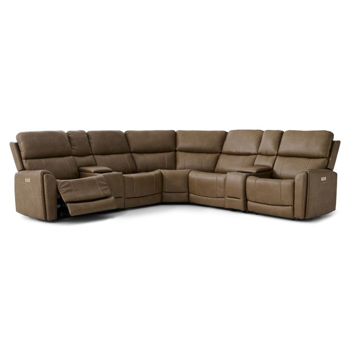 Picture of Cappuccino 7pc Power Sectional