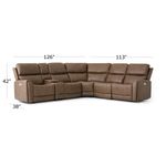 Picture of Cappuccino 6pc Power Sectional