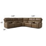 Picture of Cappuccino 7pc Power Sectional