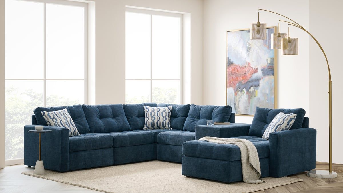 Aden 6pc Sectional | The Furniture Mart