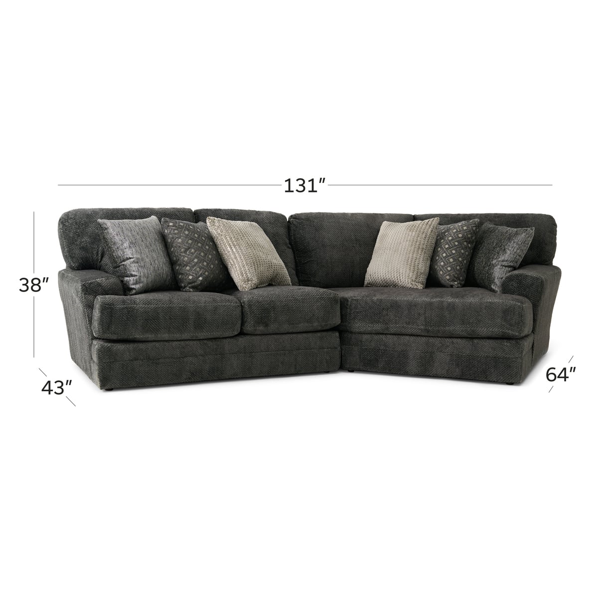 Mammoth 2pc Sectional | The Furniture Mart