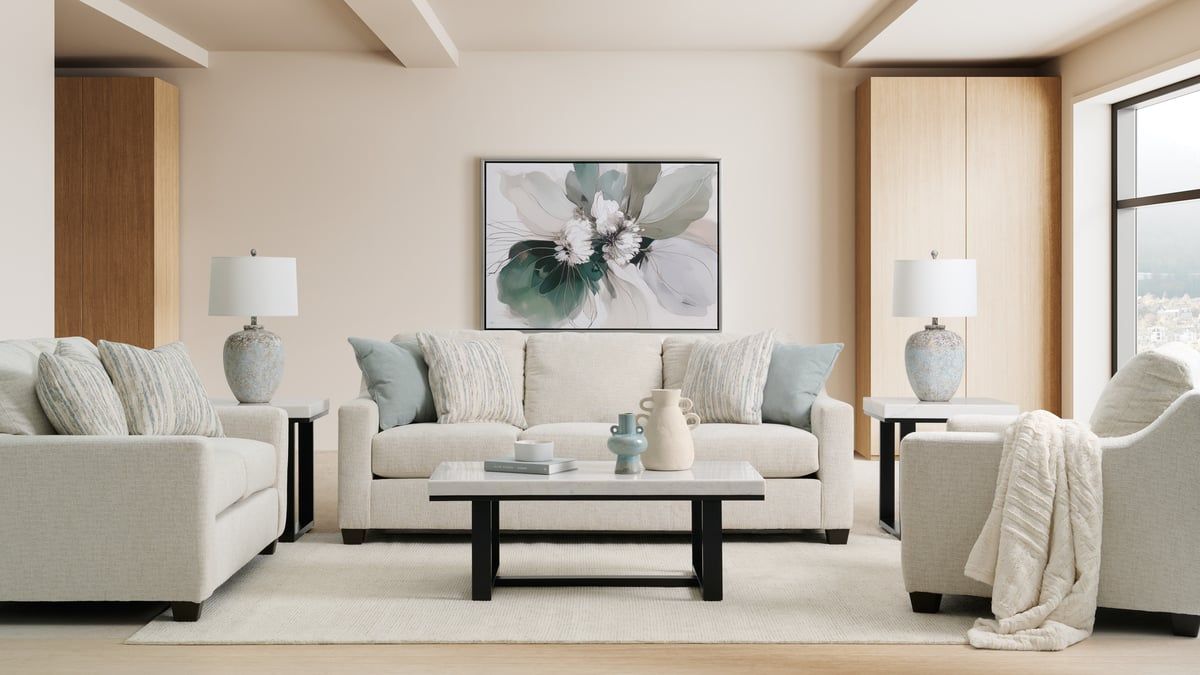 Kossuth Snow Sofa | The Furniture Mart