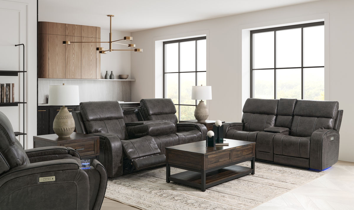 Badlands Power Console Loveseat | The Furniture Mart