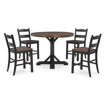 A picture of Valebeck 5pc Counter Dining Set II.