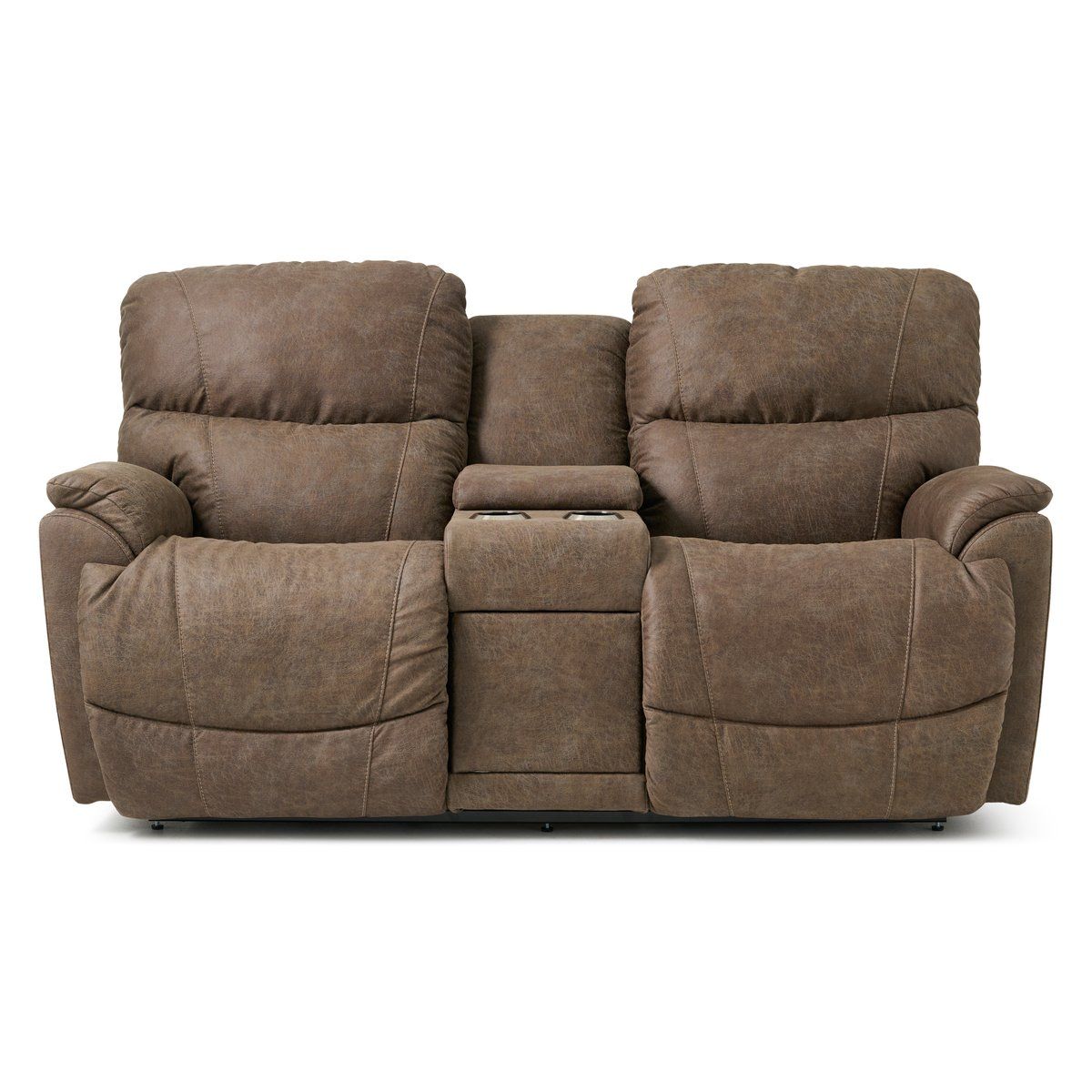 Trouper Power Recline Console Loveseat