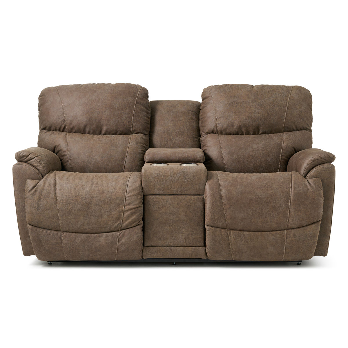 Trouper Reclining Console Loveseat
