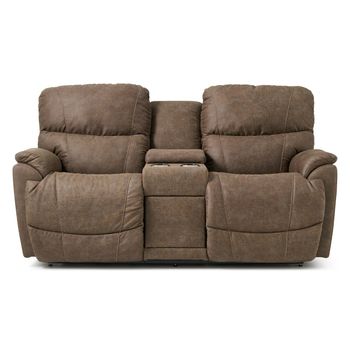 A picture of Trouper Reclining Console Loveseat.