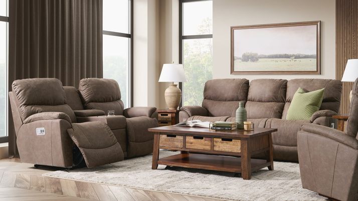 Picture of Trouper Power Recline Console Loveseat