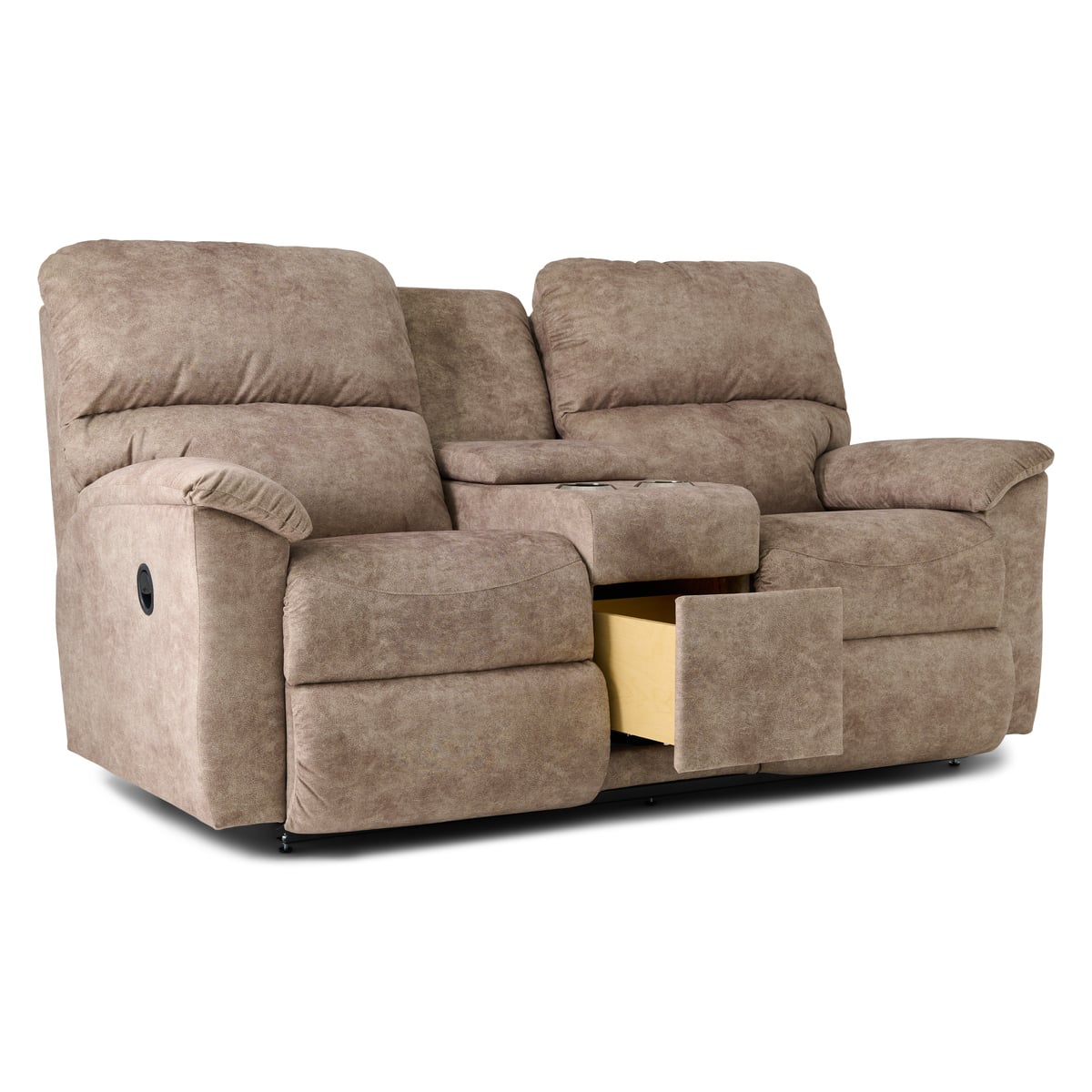 Brooks Reclining Console Loveseat | The Furniture Mart