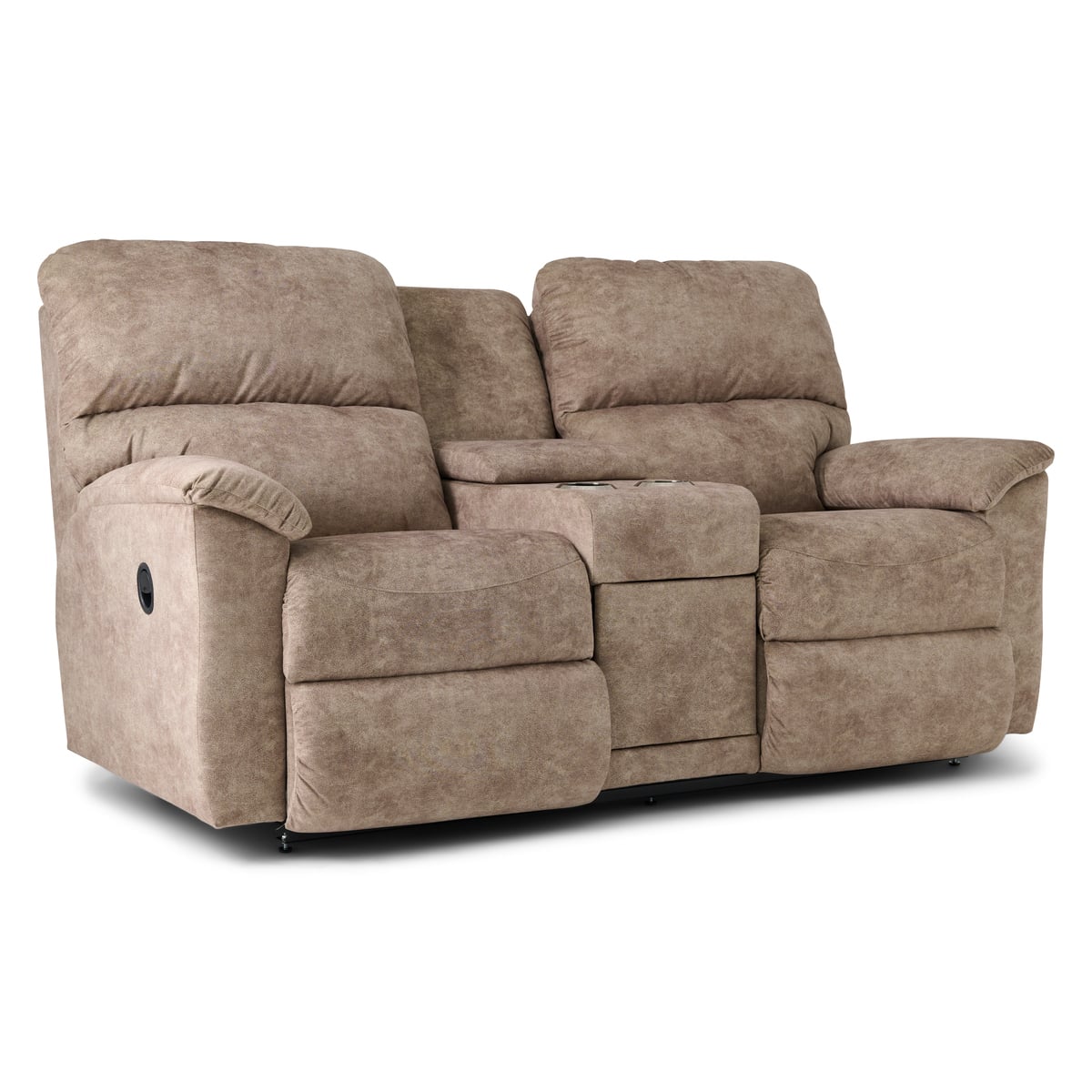 【lovetina】 Brooks Reclining Console Loveseat | The Furniture Mart