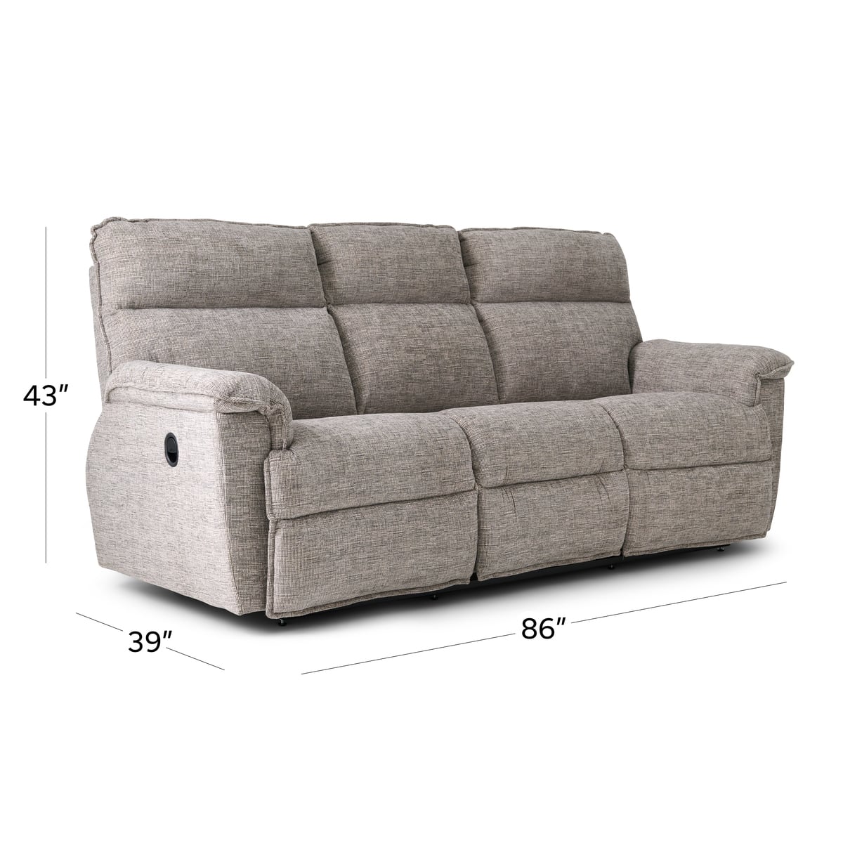 Jay Linen Reclining Sofa | The Furniture Mart