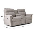 Picture of Jay Linen Reclining Console Loveseat