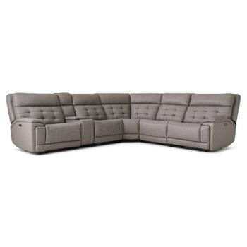 A picture of Leeds 6pc Power Sectional.