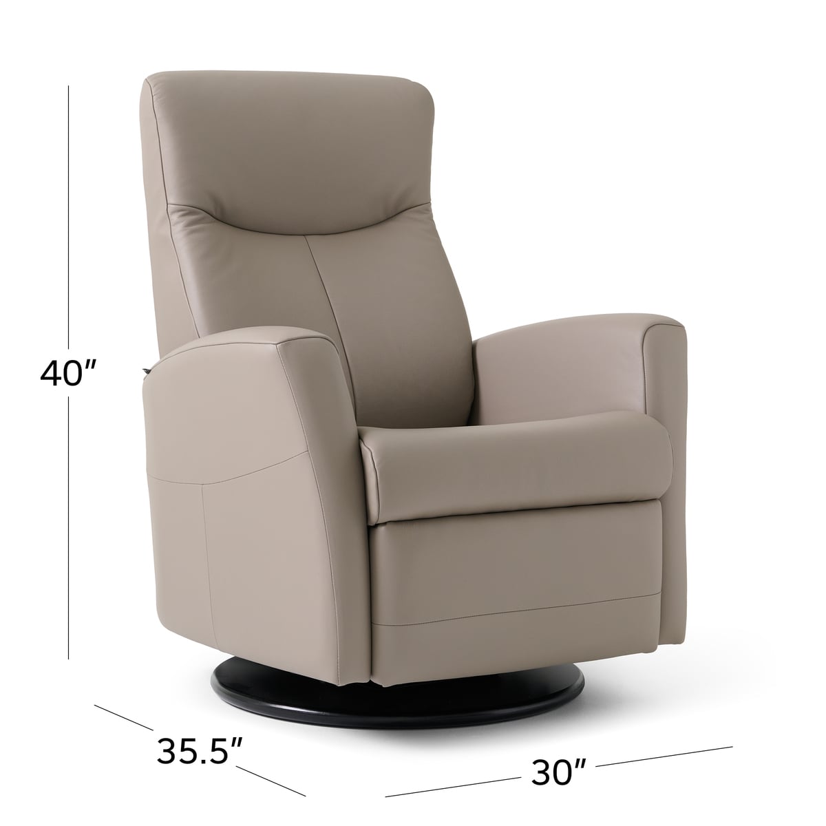 ヨンファ yonfa クーコーベスト gray brown Nice Fog Power Swivel Recliner | The Furniture Mart