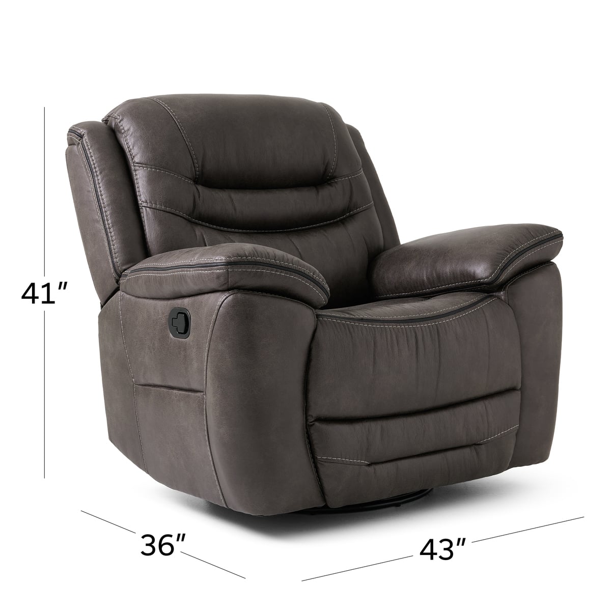 Badlands Swivel Glider Recliner | The Furniture Mart