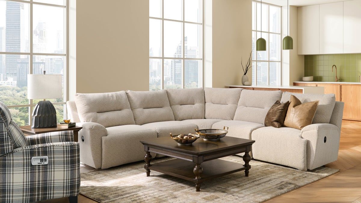 ハム　LAZY　ソフト Palmer 5pc Sectional | The Furniture Mart