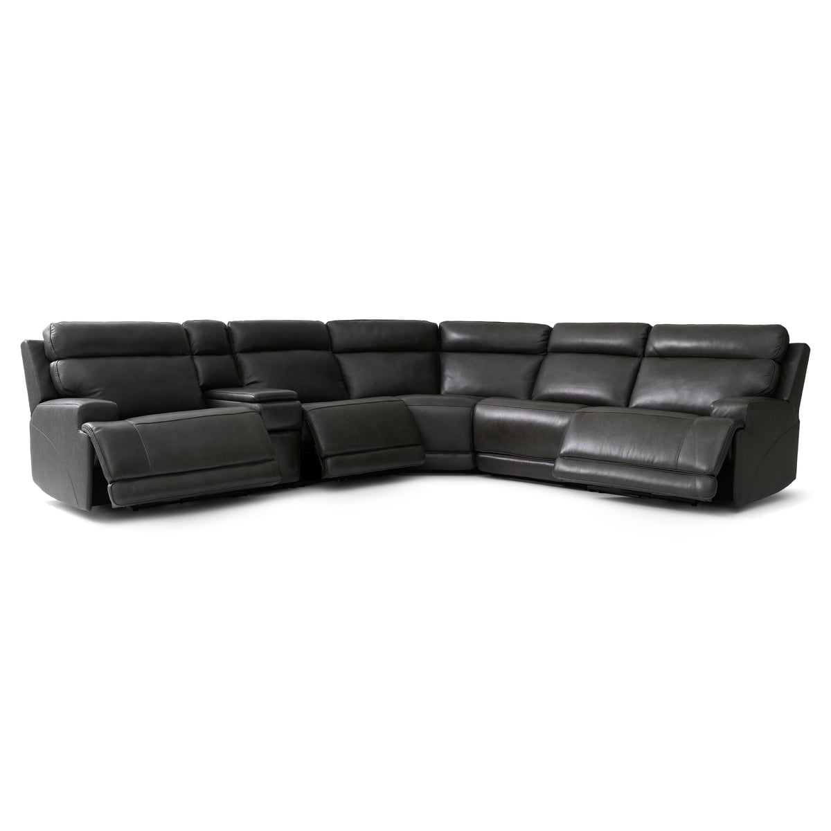 Charcoal 6pc Power Sectional | The Furniture Mart