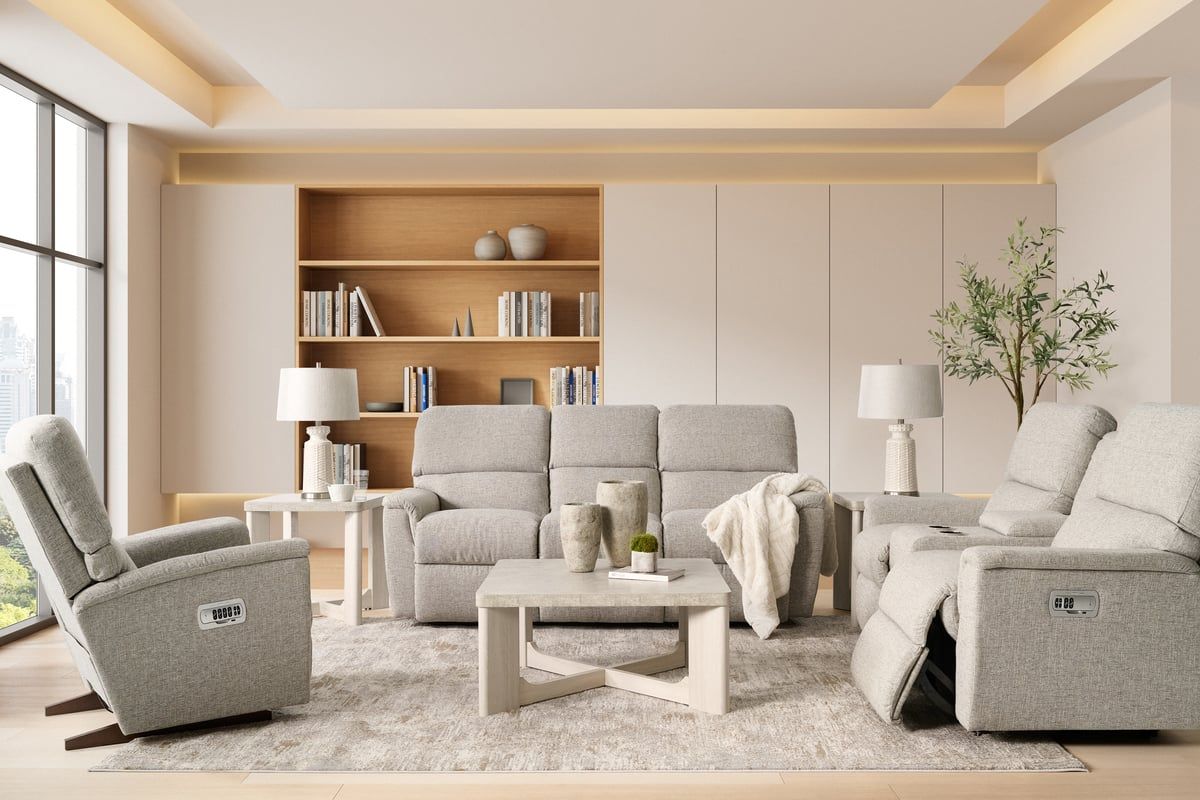 Ava Whisper Power Sofa | The Furniture Mart