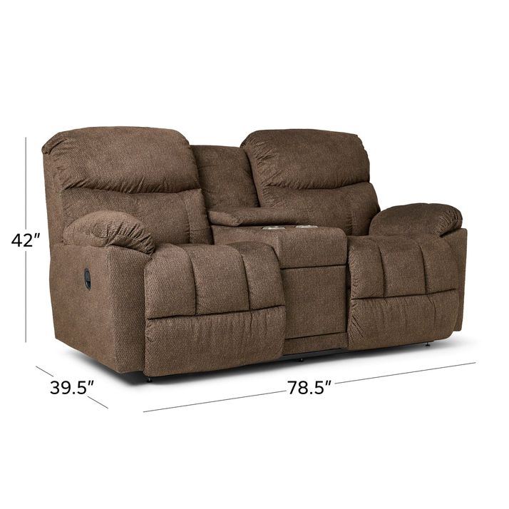 love  Morrison Reclining Console Loveseat | The Furniture Mart